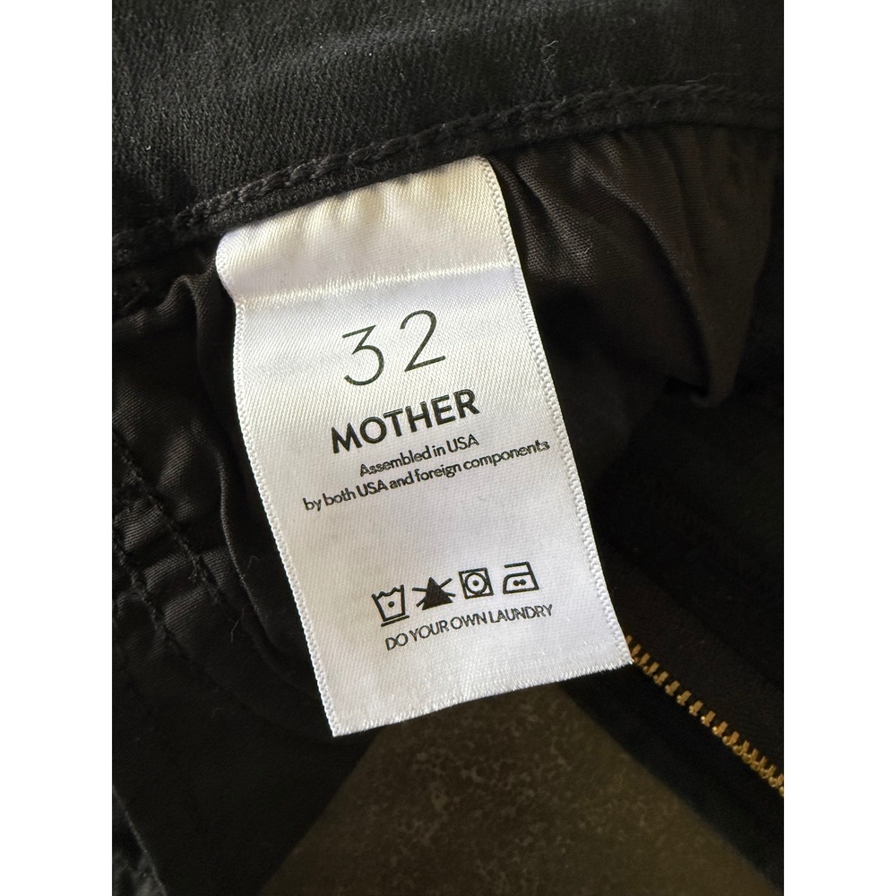MOTHER The Hustler Ankle Fray Jeans Not Guilty Black Wash Size 32 New with Tag! - Picture 6 of 15